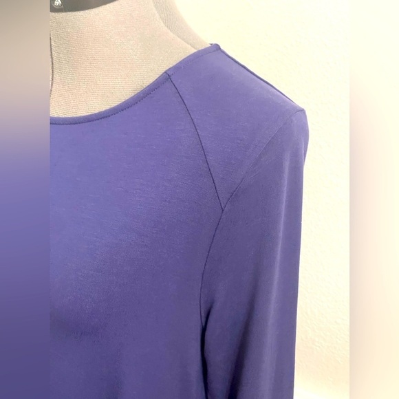 Time and Tru A-line Dress Size M 3/4 Sleeves Pockets Relaxed Fit Rayon Spandex - Picture 7 of 11